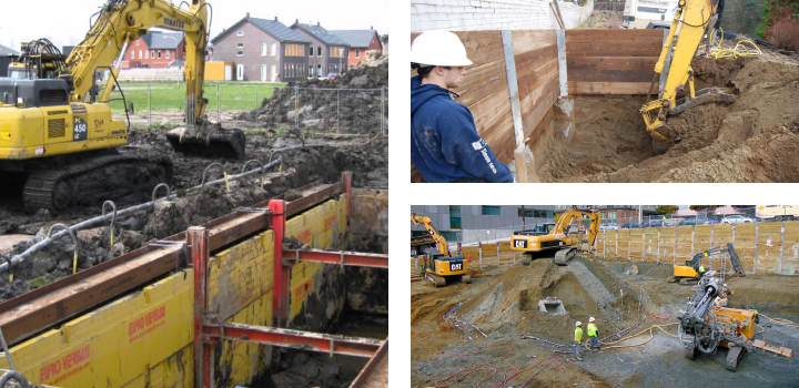 Shoring services for foundation support and retaining walls